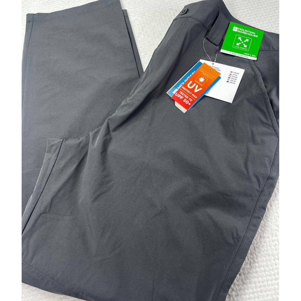 New Mountain Warehouse Mens Convertible Cargo Pants Zip Off‎ 4 Way Stretch 40x32